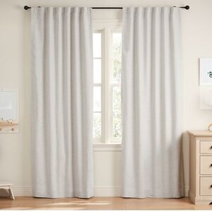 Pottery Barn Kids Linen Blend Curtain Gray